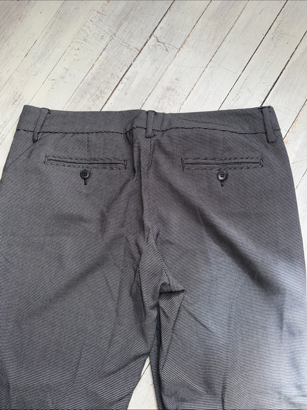 New York & Company Black and White Micro-Pattern Dress Pants - Picture 6 of 7
